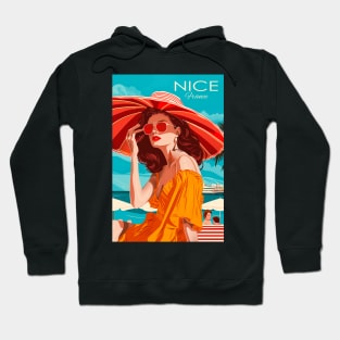 Nice, France, Vintage Travel Poster Hoodie